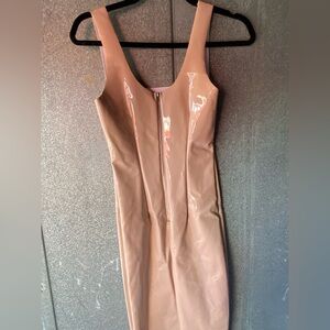 Elegant Nude Sleeveless Dress